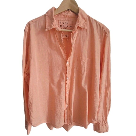 Frank & Eileen Shirt Size L Button Up Relaxed Fit Lightweight Cotton - Picture 1 of 9